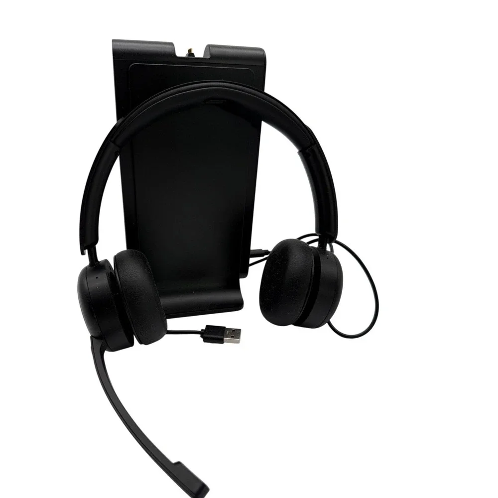 Anciticore KH155M Stereo Bluetooth Headset with Charging Stand and USB Hub Black